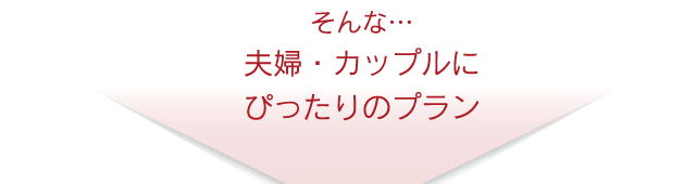 そんな…夫婦・カップルにぴったりのプラン